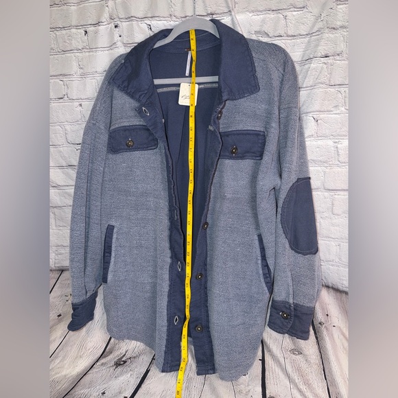 NWT Free People Ruby Shacket - Navy/Oceana Blue - Oversized - XS & Medium - Picture 16 of 17